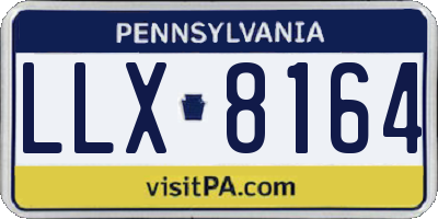 PA license plate LLX8164