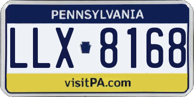 PA license plate LLX8168