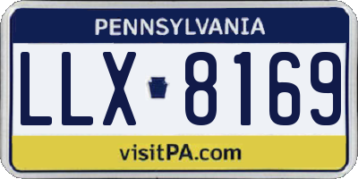 PA license plate LLX8169