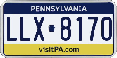 PA license plate LLX8170