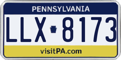PA license plate LLX8173