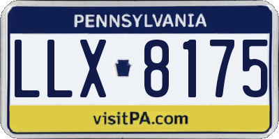 PA license plate LLX8175