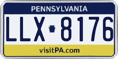 PA license plate LLX8176