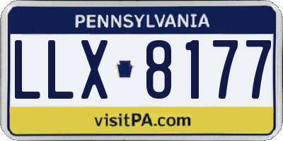 PA license plate LLX8177
