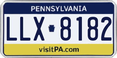 PA license plate LLX8182