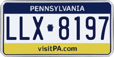 PA license plate LLX8197