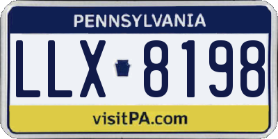PA license plate LLX8198