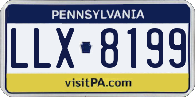 PA license plate LLX8199