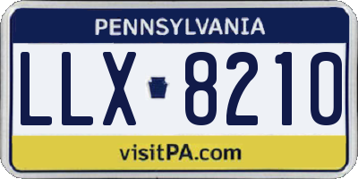 PA license plate LLX8210