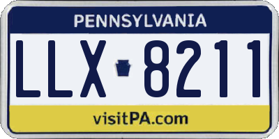 PA license plate LLX8211