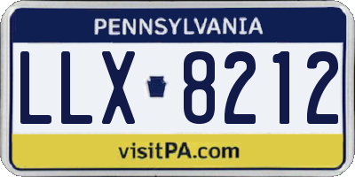 PA license plate LLX8212