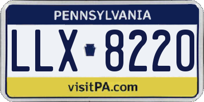 PA license plate LLX8220