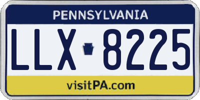 PA license plate LLX8225