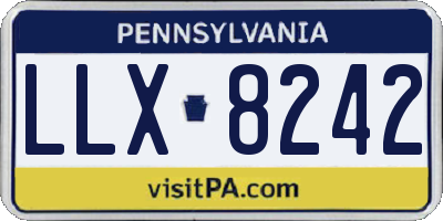 PA license plate LLX8242