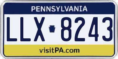 PA license plate LLX8243