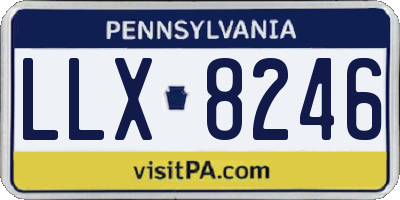 PA license plate LLX8246