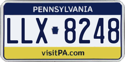 PA license plate LLX8248