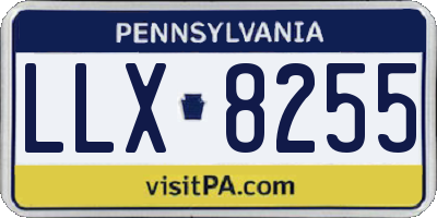 PA license plate LLX8255