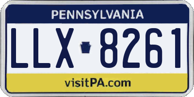 PA license plate LLX8261