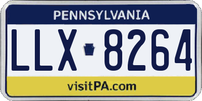 PA license plate LLX8264