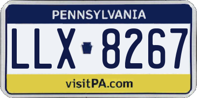 PA license plate LLX8267