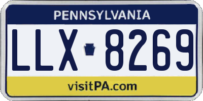 PA license plate LLX8269