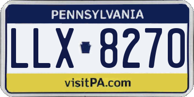 PA license plate LLX8270