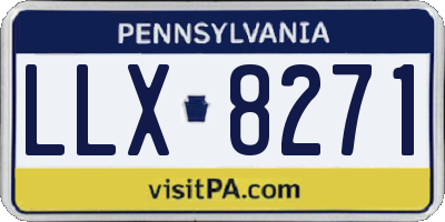 PA license plate LLX8271