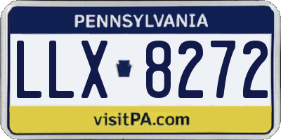 PA license plate LLX8272