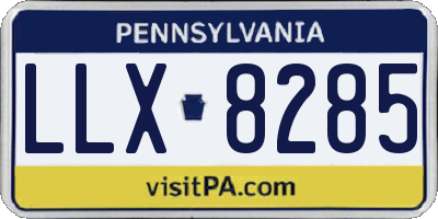 PA license plate LLX8285