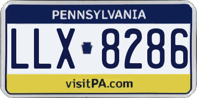 PA license plate LLX8286