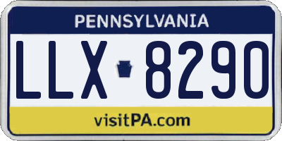 PA license plate LLX8290