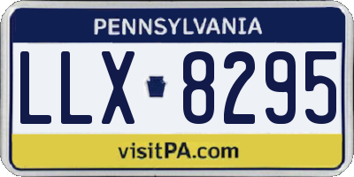 PA license plate LLX8295