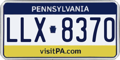 PA license plate LLX8370