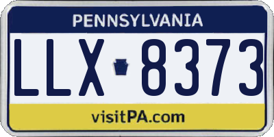 PA license plate LLX8373