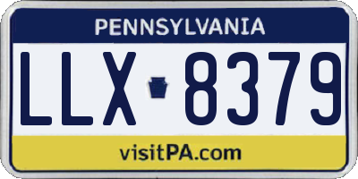PA license plate LLX8379
