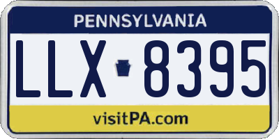 PA license plate LLX8395
