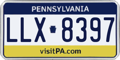 PA license plate LLX8397