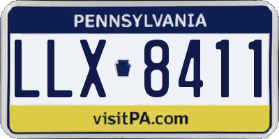 PA license plate LLX8411