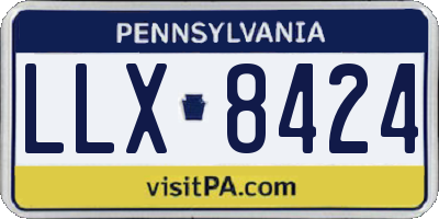 PA license plate LLX8424