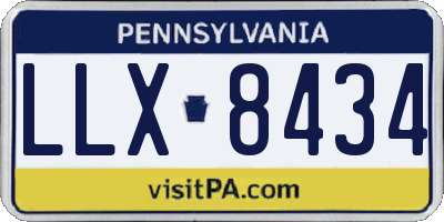 PA license plate LLX8434