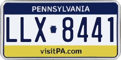 PA license plate LLX8441