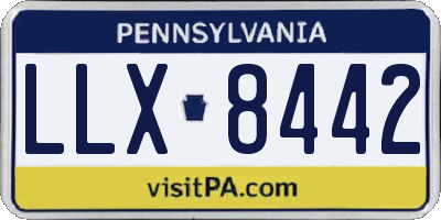 PA license plate LLX8442