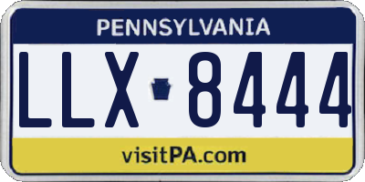PA license plate LLX8444
