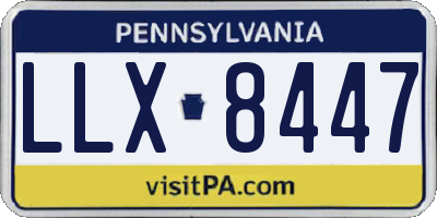 PA license plate LLX8447