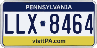 PA license plate LLX8464