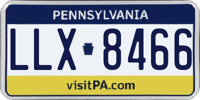 PA license plate LLX8466