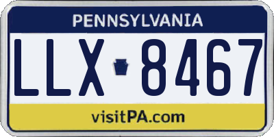 PA license plate LLX8467
