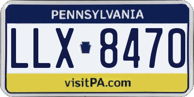 PA license plate LLX8470