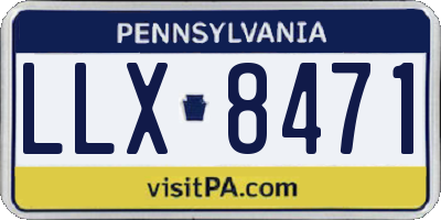 PA license plate LLX8471